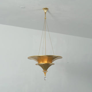Verenne Gold Leaf Two-Tier Chandelier