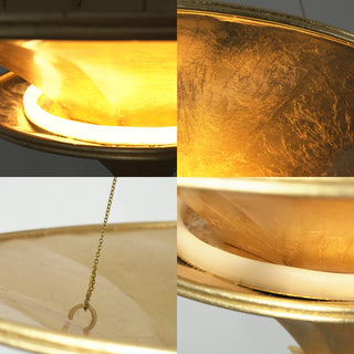 Verenne Gold Leaf Two-Tier Chandelier