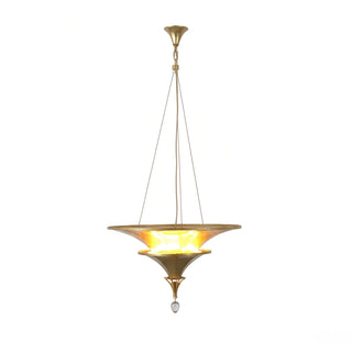 Verenne Gold Leaf Two-Tier Chandelier