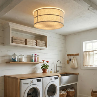Drum Fabric Ceiling Light