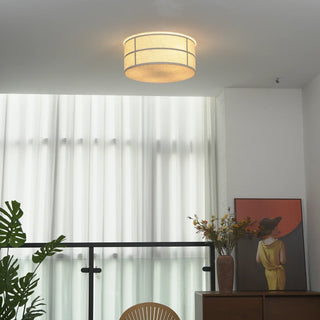 Drum Fabric Ceiling Light