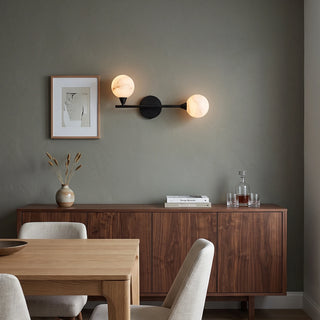 Duvelle Alabaster Two-Globe Wall Sconce