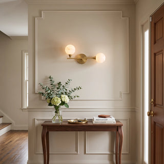 Duvelle Alabaster Two-Globe Wall Sconce