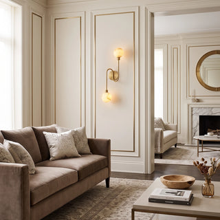 Duvelle Alabaster Two-Globe Wall Sconce