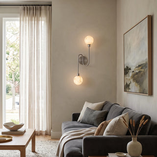 Duvelle Alabaster Two-Globe Wall Sconce