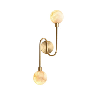 Duvelle Alabaster Two-Globe Wall Sconce