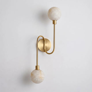 Duvelle Alabaster Two-Globe Wall Sconce