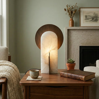 Eclipse Alabaster Oval Table Lamp - Vidirlighting
