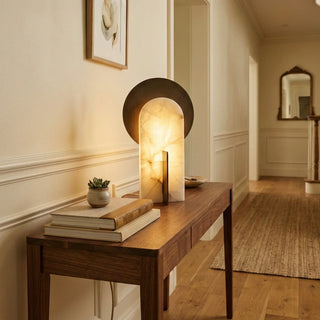 Eclipse Alabaster Oval Table Lamp - Vidirlighting