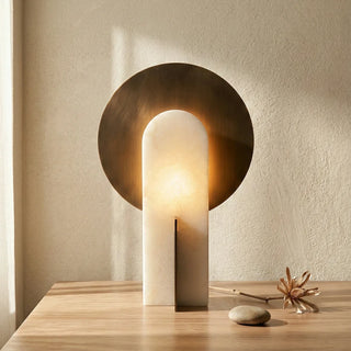 Eclipse Alabaster Oval Table Lamp - Vidirlighting