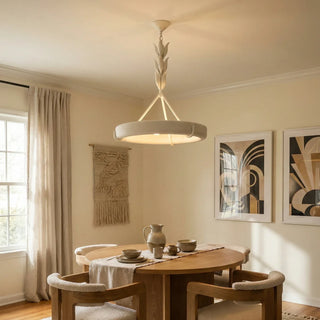 Elodie Plaster Petal Ring Chandelier - Vidirlighting