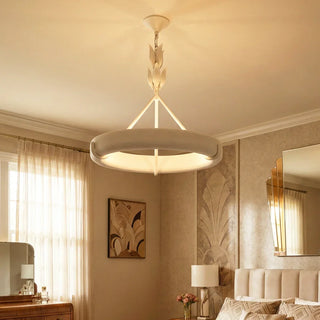 Elodie Plaster Petal Ring Chandelier - Vidirlighting
