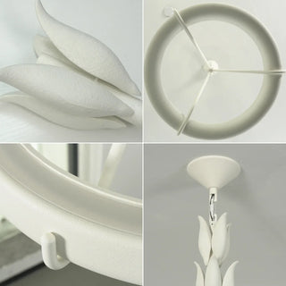 Elodie Plaster Petal Ring Chandelier - Vidirlighting