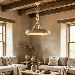 Elodie Plaster Petal Ring Chandelier - Vidirlighting