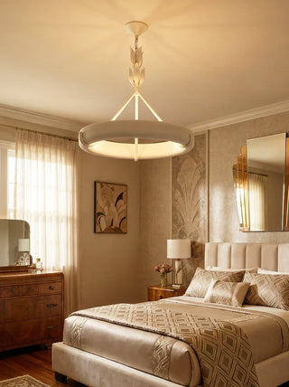 Elodie Plaster Petal Ring Chandelier - Vidirlighting