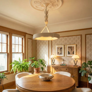 Elodie Plaster Petal Ring Chandelier - Vidirlighting