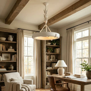 Elodie Plaster Petal Ring Chandelier - Vidirlighting