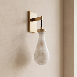 Elowen Alabaster Teardrop Wall Sconce