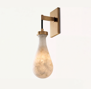 Elowen Alabaster Teardrop Wall Sconce