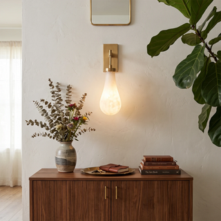 Elowen Alabaster Teardrop Wall Sconce