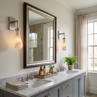 Elowen Alabaster Teardrop Wall Sconce
