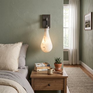 Elowen Alabaster Teardrop Wall Sconce