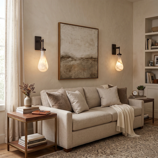 Elowen Alabaster Teardrop Wall Sconce