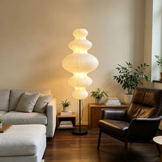 Ethereal Washi Paper Tornado Floor Lamp