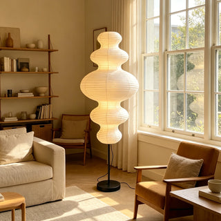 Ethereal Washi Paper Tornado Floor Lamp
