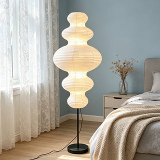 Ethereal Washi Paper Tornado Floor Lamp