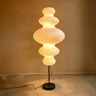 Ethereal Washi Paper Tornado Floor Lamp