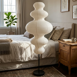 Ethereal Washi Paper Tornado Floor Lamp