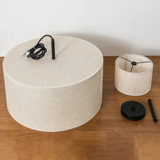 Fabric Double Layer Drum Pendant Light