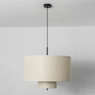Fabric Double Layer Drum Pendant Light