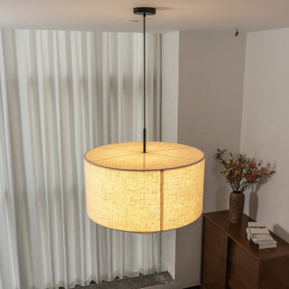 Fabric Double Layer Drum Pendant Light