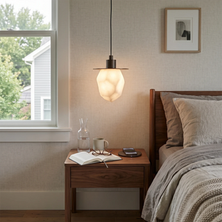Faceted Alabaster Pendant Light
