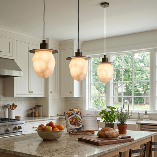 Faceted Alabaster Pendant Light