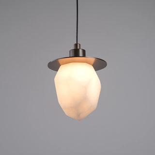 Faceted Alabaster Pendant Light