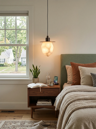 Faceted Alabaster Pendant Light