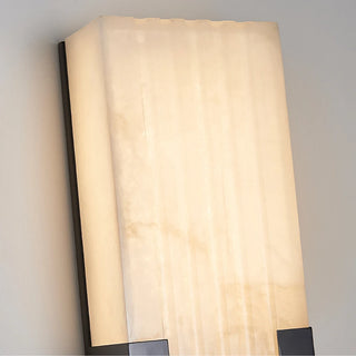 Fluted Alabaster Column Wall Sconce
