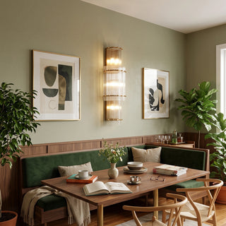 Fluted Glass Rod Wall Sconce