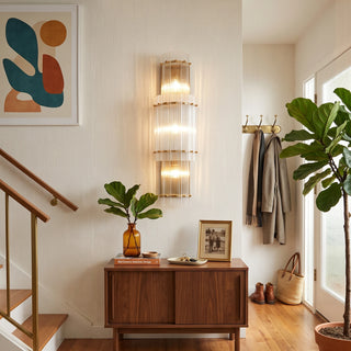 Fluted Glass Rod Wall Sconce