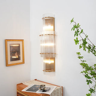 Fluted Glass Rod Wall Sconce