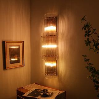 Fluted Glass Rod Wall Sconce