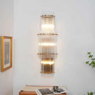 Fluted Glass Rod Wall Sconce