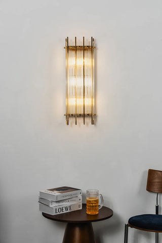 Fluted Glass Rod Wall Sconce