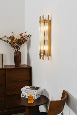 Fluted Glass Rod Wall Sconce
