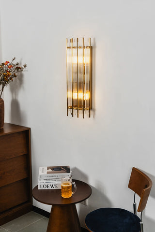 Fluted Glass Rod Wall Sconce