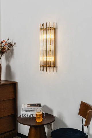 Fluted Glass Rod Wall Sconce