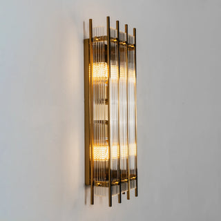 Fluted Glass Rod Wall Sconce